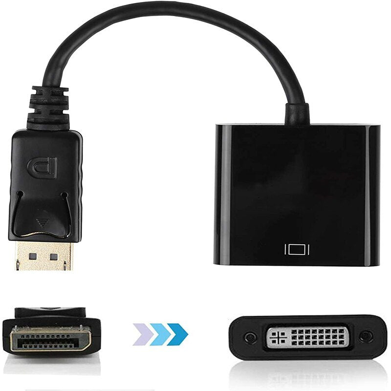 NEW Displayport DP Male to DVI Female Adapter Cable Converter for Laptop PC