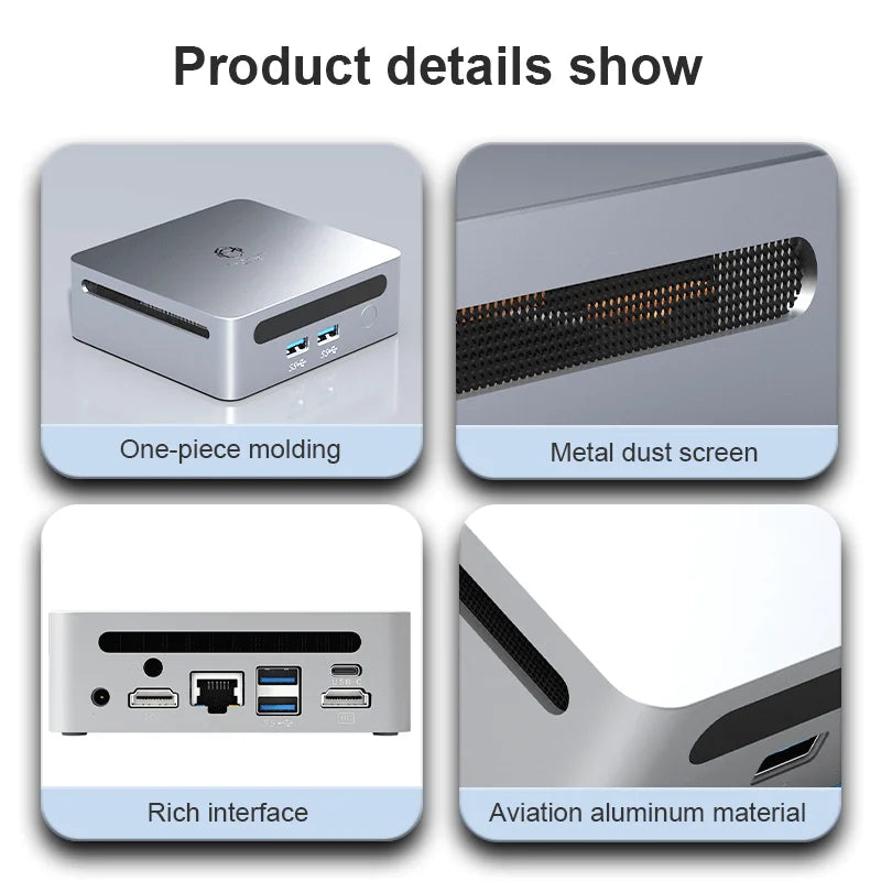 2024 New Gaming PC  Ryzen 9 5900HX 7 7730U Windows 11 DDR4 3200Mhz Nvme Mini PC Desktop Computer 3X4K HTPC Wifi6 BT5.2