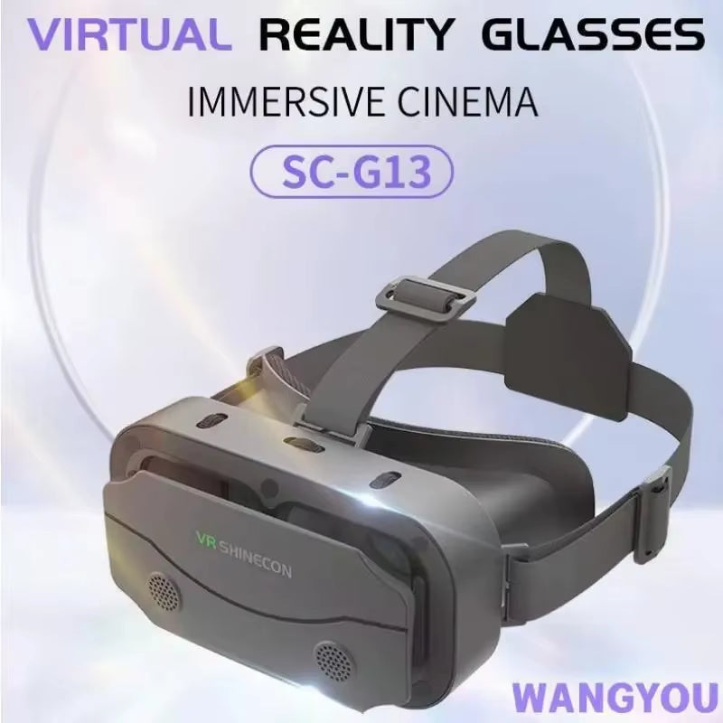 G13 VR Glasses VR Smart Glasses Headset Smart Glasses Helmet Video Game Binoculars for 5-7 Inches Smartphone VR Helmet