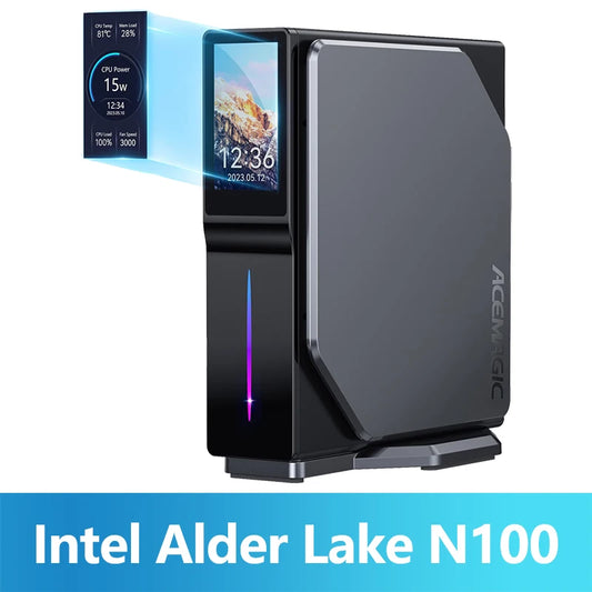 ACEMAGIC S1 Mini PC Gamer Windows 11  12Th Alder Lake N100 DDR4 16GB 512GB WIFI5 ,Bluetooth 4.2 VGA Gaming Computer