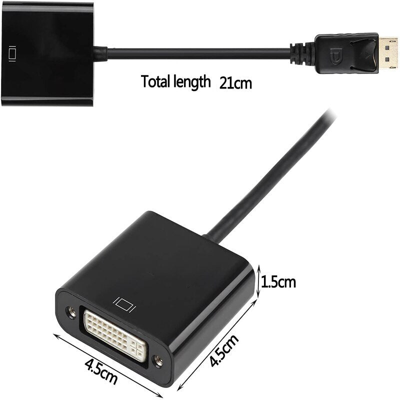 NEW Displayport DP Male to DVI Female Adapter Cable Converter for Laptop PC