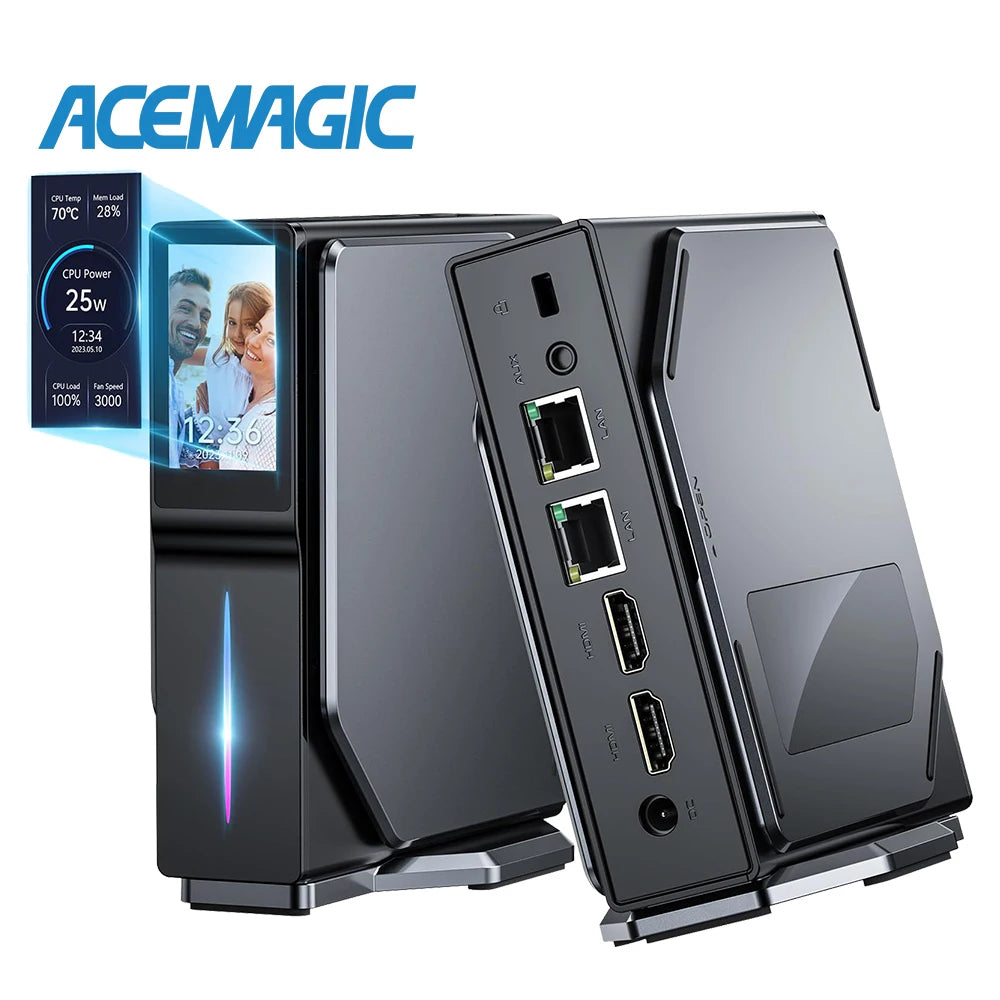 ACEMAGIC S1 Mini PC Gamer Windows 11  12Th Alder Lake N100 DDR4 16GB 512GB WIFI5 ,Bluetooth 4.2 VGA Gaming Computer