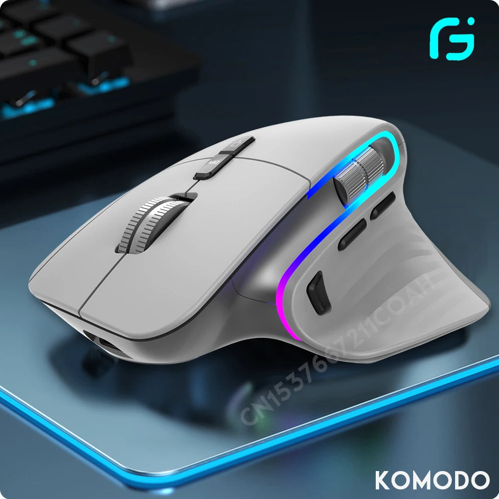 Rechargeable 2.4G Bluetooth Wireless Mouse Office Business 2.4G Wireless Ergonomic Mouse for PC Laptop