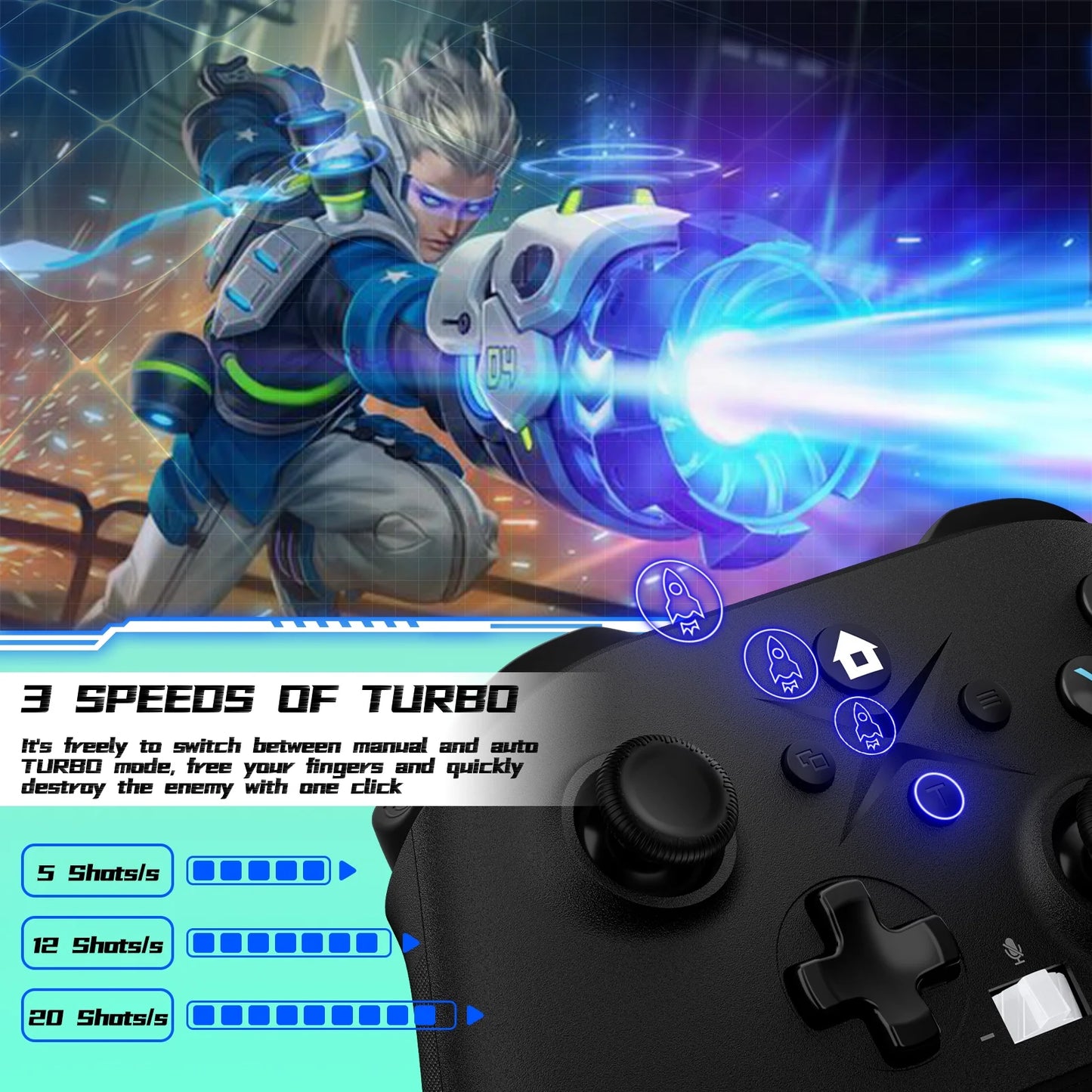 2.4G Wireless Xbox Controller for Xbox Series X/ Xbox Series S/Xbox One/Xbox One S/Xbox One X/Pc, Built-In 650Mah Rechargeable Battery, 3.5Mm Headphone Jack and Adjustable Volume