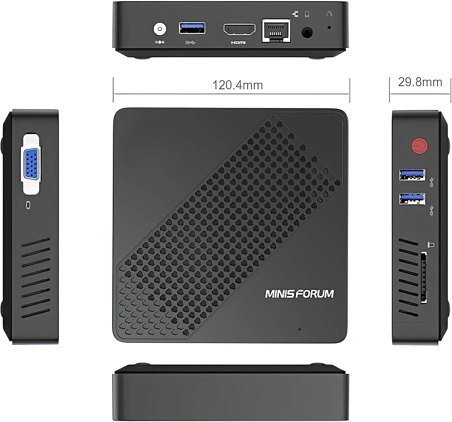 N40 Mini PC Fanless Silent Desktop Computer 4GB RAM, 64GB Emmc Micro PC, Celeron N4020 up to 2.8Ghz, 1000M LAN, HDMI&VGA, Support Auto Power on Mini Computer