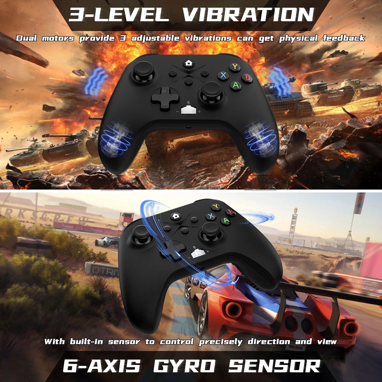 2.4G Wireless Xbox Controller for Xbox Series X/ Xbox Series S/Xbox One/Xbox One S/Xbox One X/Pc, Built-In 650Mah Rechargeable Battery, 3.5Mm Headphone Jack and Adjustable Volume