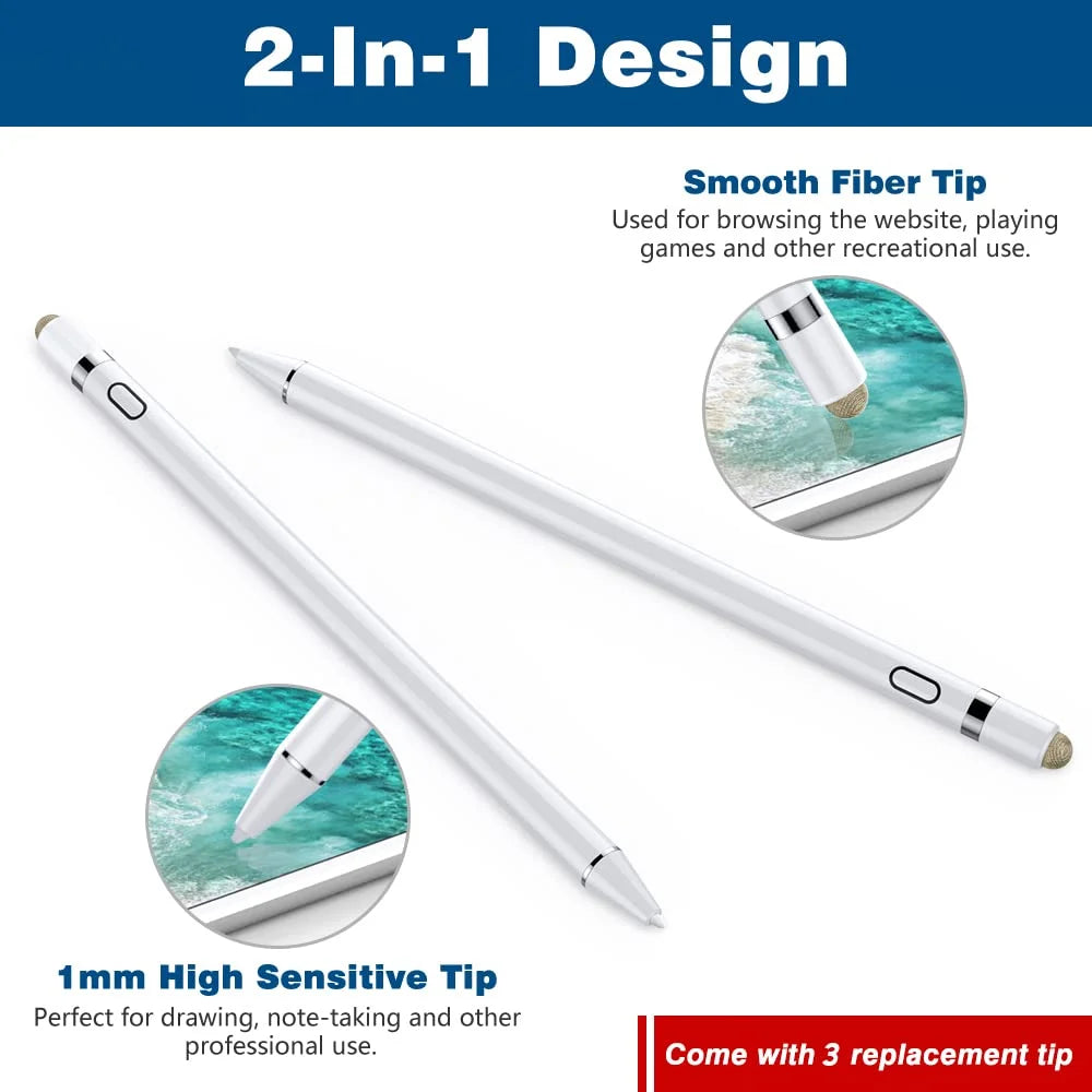 Stylus Pen for Tablets Compatible with Ipad Air 5Th/4Th Gen, Ipad Mini 6Th/5Th High Precise Ipad Pencil 1St Gen, 20Hrs Work Palm Rejection, White