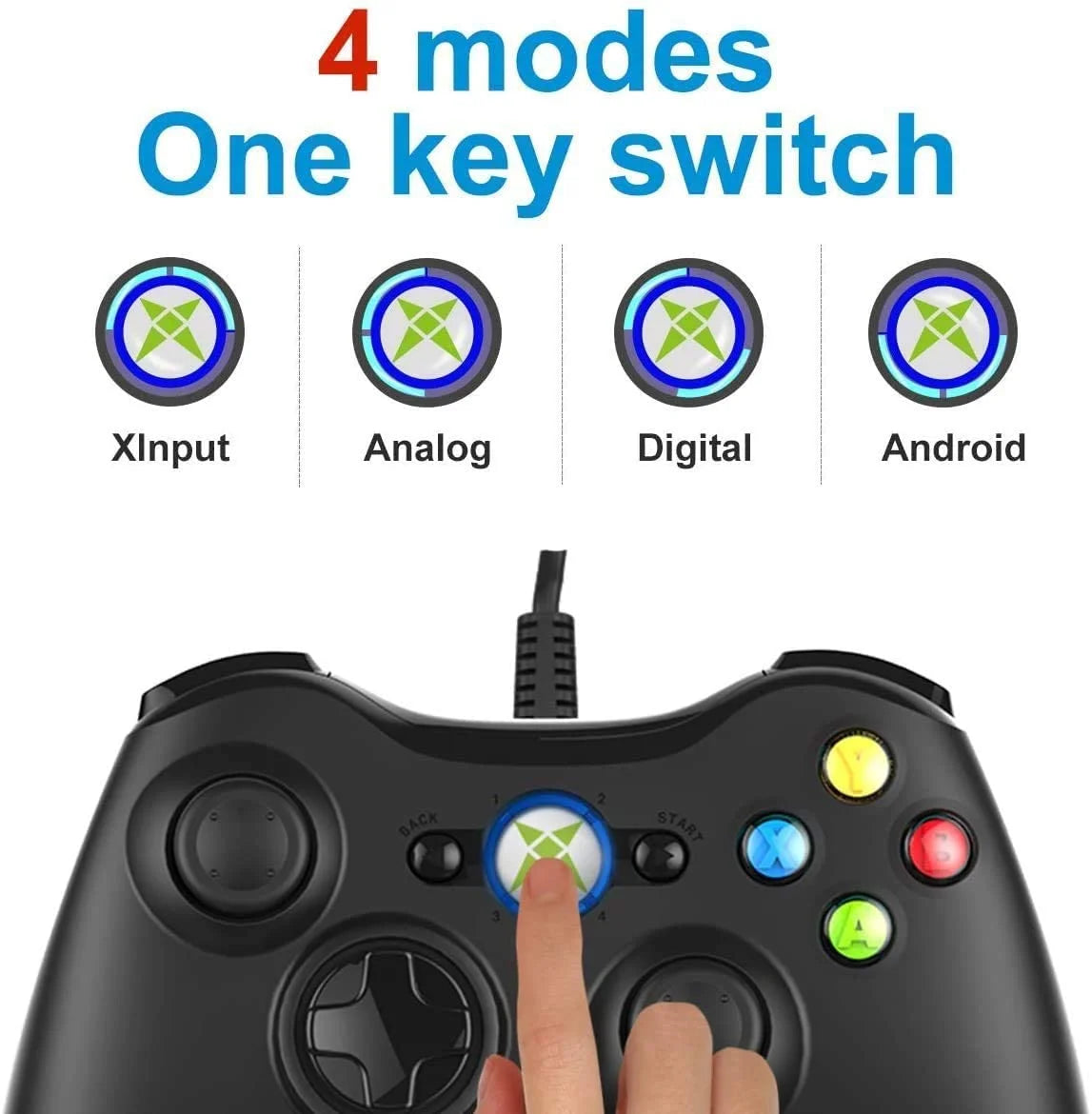 Xbox 360 Controller, Wired PC Game Controller Joystick Gamepad for Xbox 360 & PC Windows