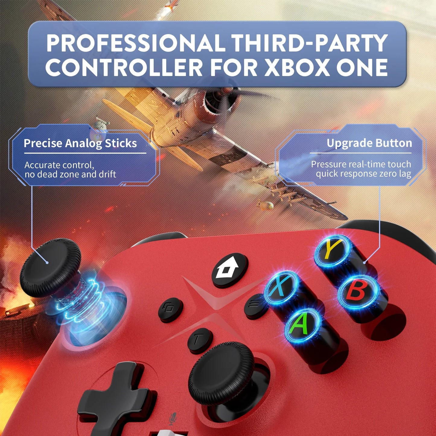2.4G Wireless Xbox Controller for Xbox Series X/ Xbox Series S/Xbox One/Xbox One S/Xbox One X/Pc, Built-In 650Mah Rechargeable Battery, 3.5Mm Headphone Jack and Adjustable Volume